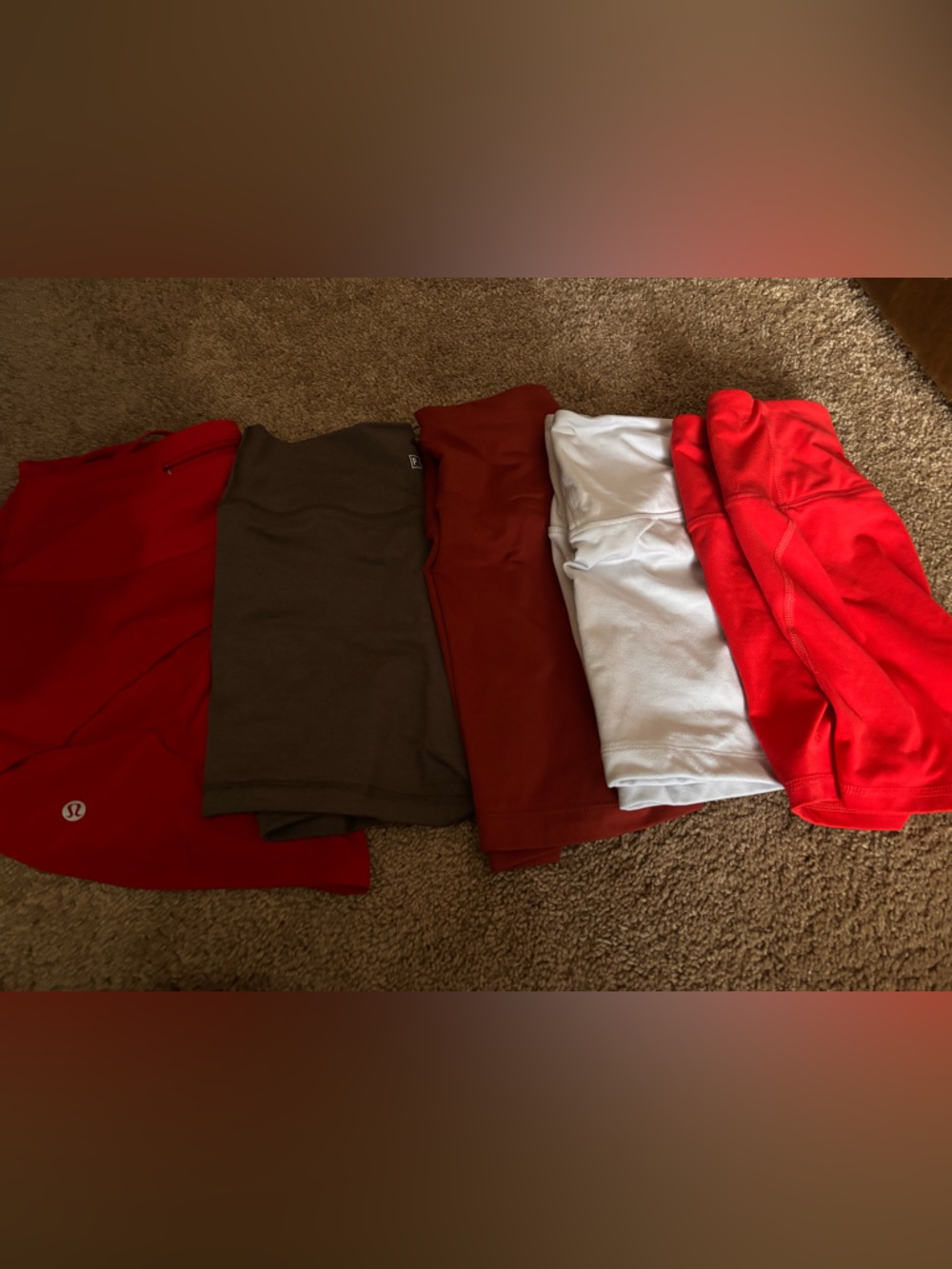 Lululemon Red Activewear Top + Assorted Tees